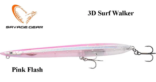 Vobleriai Savage Gear Sandeel 3D Surf Walker Floating Pink Flash 15.5 cm