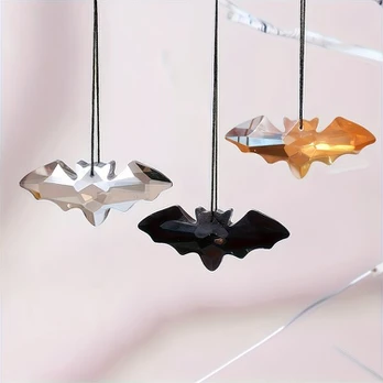 Stiklinis pakabukas, 1pc black bat pendant