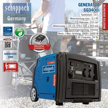 Scheppach SG3400i + nuotolinis valdymas , Inverterinis generatorius