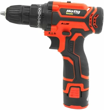 12 V suktuvas-gręžtuvas NOTIG TOOLS 2x1,5Ah Li-ion