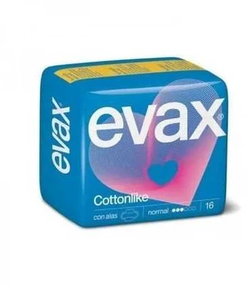 Compresas Evax Cottonlike Normal Alas 16