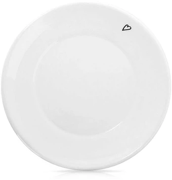 Lėkštė / lėkštė maža keraminė balta ŠIRDYS 12 cm
