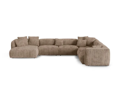 Modular Right Corner Sofa, "Martina", 6 Seats, 420x330x75, Acorn