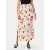 YAS Midi sijonas Asina 26034011 Écru Regular Fit