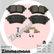 Stabdžių trinkelių rinkinys, diskinis stabdys ZIMMERMANN 26265.175.2 kaina
