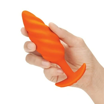 B-Vibe - Texture Plug Swirl Oranžinis