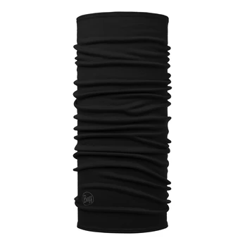 Buff Midweight Merino Wool Solid Black Daugiafunkcinis šalikas