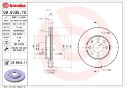 Stabdžių diskas BREMBO 09.8635.11 kaina