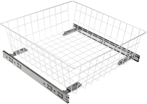 Adjustable drawer 60, height 100 mm, baltas, without guides