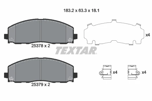 TEXTAR 2537801 Brake pad set