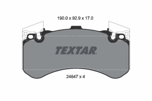 TEXTAR 2484701 Brake pad set
