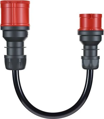 Go-e go-e adapter for Gemini flex 22 kW, CEE red three-phase current 32A > CEE red 16A (juodas, 30cm)