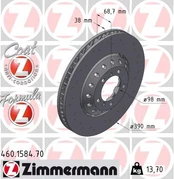 Stabdžių diskas ZIMMERMANN 460.1584.70 kaina
