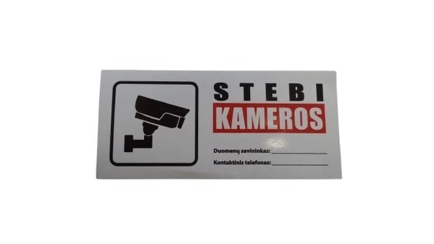Lipdukas \"Stebi kameros\" (45x100mm)