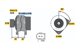 BOSCH 0986042630 Kintamosios srovės generatorius
