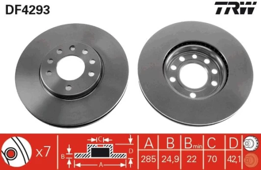 TRW DF4293 Brake Disc