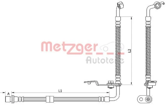 Stabdžių žarnelė METZGER 4110878