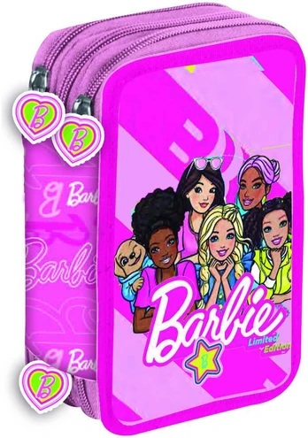 Manenti Barbie triple pencil case