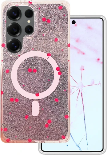 Dėklas Telforceone Cherry Mag case for Samsung Galaxy S25 Ultra glitter