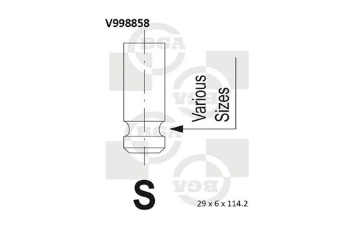 Angos vožtuvas BGA V998858