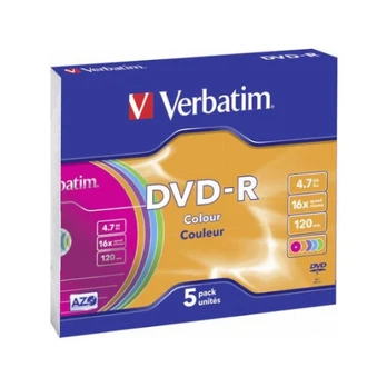 Diskai Verbatim DVD-R Colour 5pack - 435570