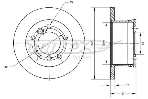 Stabdžių diskas TOMEX Brakes TX 70-35