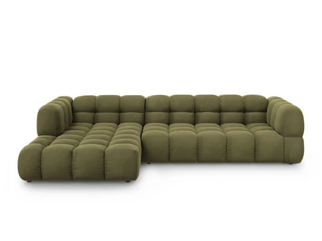Velvet Modular Left Corner Sofa, "Sky", 4 Seats, 300x162x70 Made in Europe