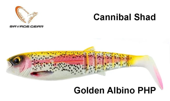 Guminukas Savage Gear Cannibal Golden Albino PHP 15 cm