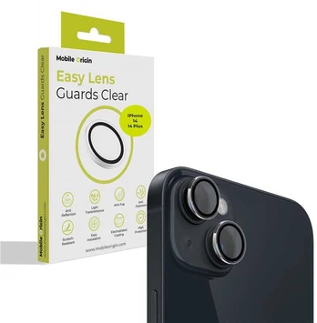 Dėklas Mobile Origin „Easy Lens“ apsauginiai lęšiai, skaidrūs – „iPhone 14/14 Plus“