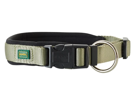 Hunter Vario Plus Neoprene Black/Green Šuns antkaklis