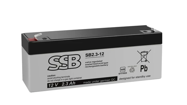 Akumuliatorius (AGM) SSB SB (2.3Ah, 12V, F1, VRLA)