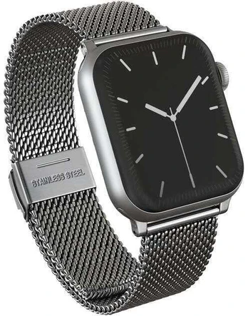 BURGA Metal Mesh Elegance do Apple Watch 42/44 mm (sidabrinis)