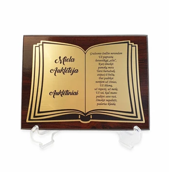 Plaketė Mielai Auklėtojai