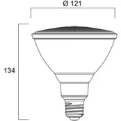"Sylvania" LED reflektorius E27 15W PAR38 3 000K dim 40° 1200lm