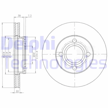 Stabdžių diskas DELPHI BG2272