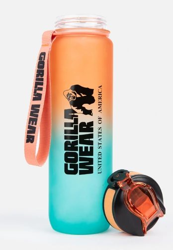 Gorilla Wear Gradient Water Bottle 1000ML - Green/Orange