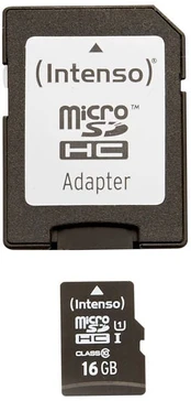 Atminties kortelė Intenso MicroSDHC, 16 GB