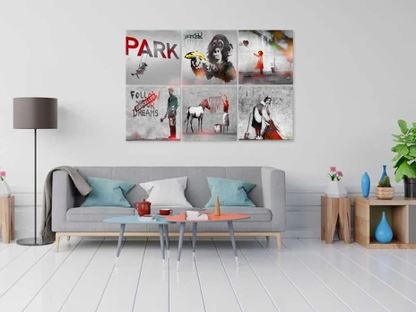 Artgeist Paveikslas - Banksy Collage (6 Parts)