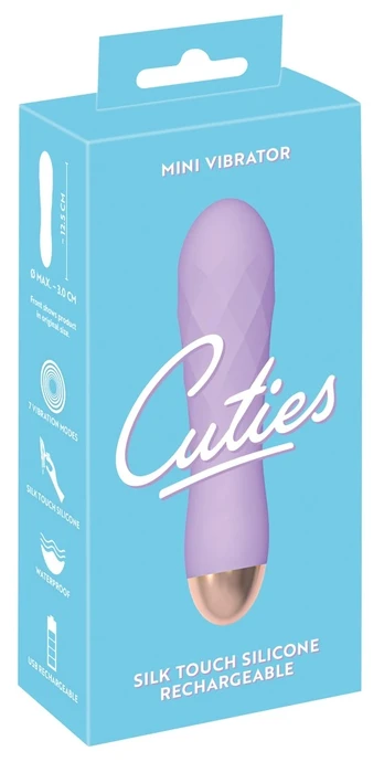 Cuties mini vibratorius, 2 kartos, violetinis, 7 režimų