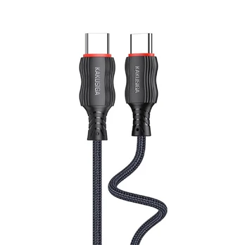 iKaku KSC-996 PD60W Fast charging and data cable 2m Type-C to Type-C Black