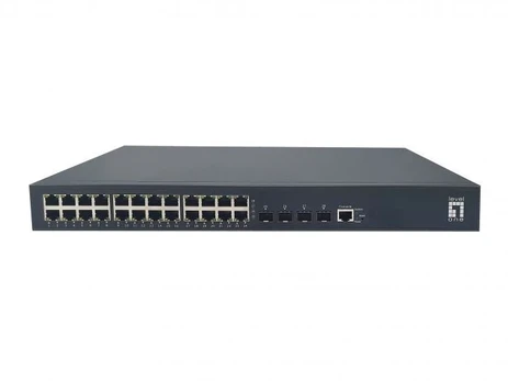 Level One LevelOne GB/L3 Managed PoE+Switch 28-Port 19" 440W 10Gbps