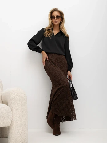 Italy Moda Spódnica-MI-SD-3573.01-ruda