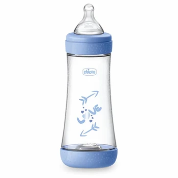 Chicco Perfect Silicone Feeding Bottle 300ml Mėlyna 4m+