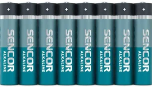 Bateria alkaliczna, AAA, 1.5V, Sencor, Folia, 8-pack