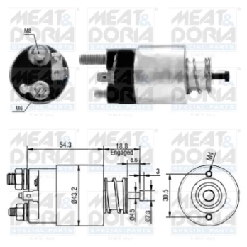 solenoidinis jungiklis, starteris MD46135
