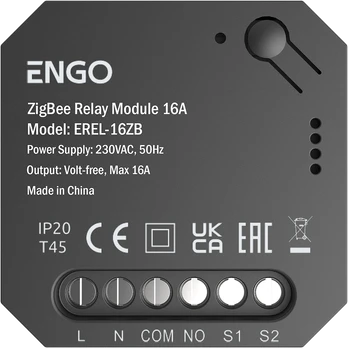 Engo Controls Engo ERELAY Zigbee 1 kanalo 16A relė NO-COM