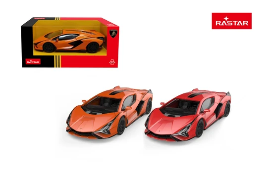 „Metal Car“ 1:43 „Lamborghini Sian“ raudonas RASTAR