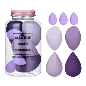 Makiažo kempinėlės, violetinės, 7 vnt.