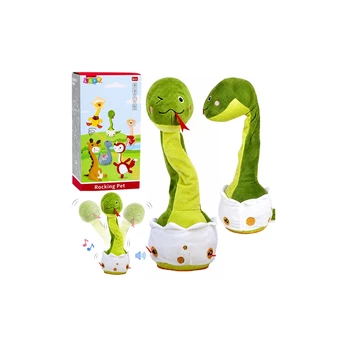 Lean Toys Pliušinė gyvatė žalia