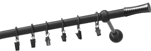 Karnizas Olimp Walec, 400 cm, Ø 19 mm, juoda